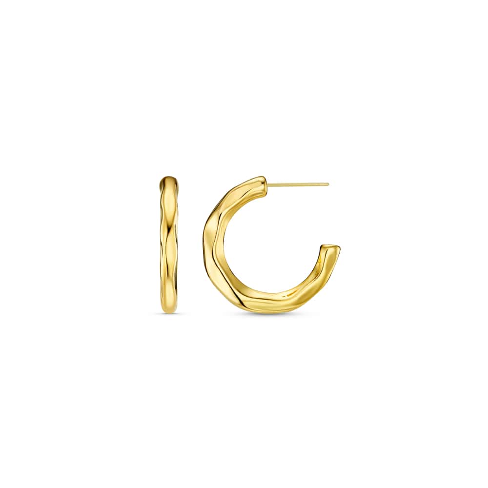 ORELIA Organic Mid Hoop earrings