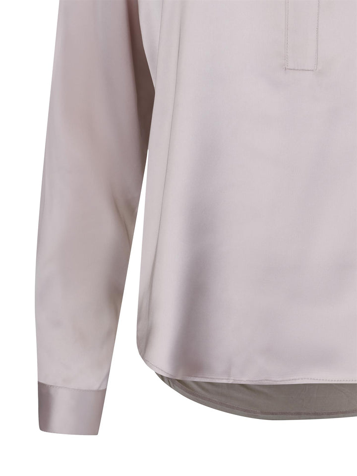 Haust Satin V-neck blouse