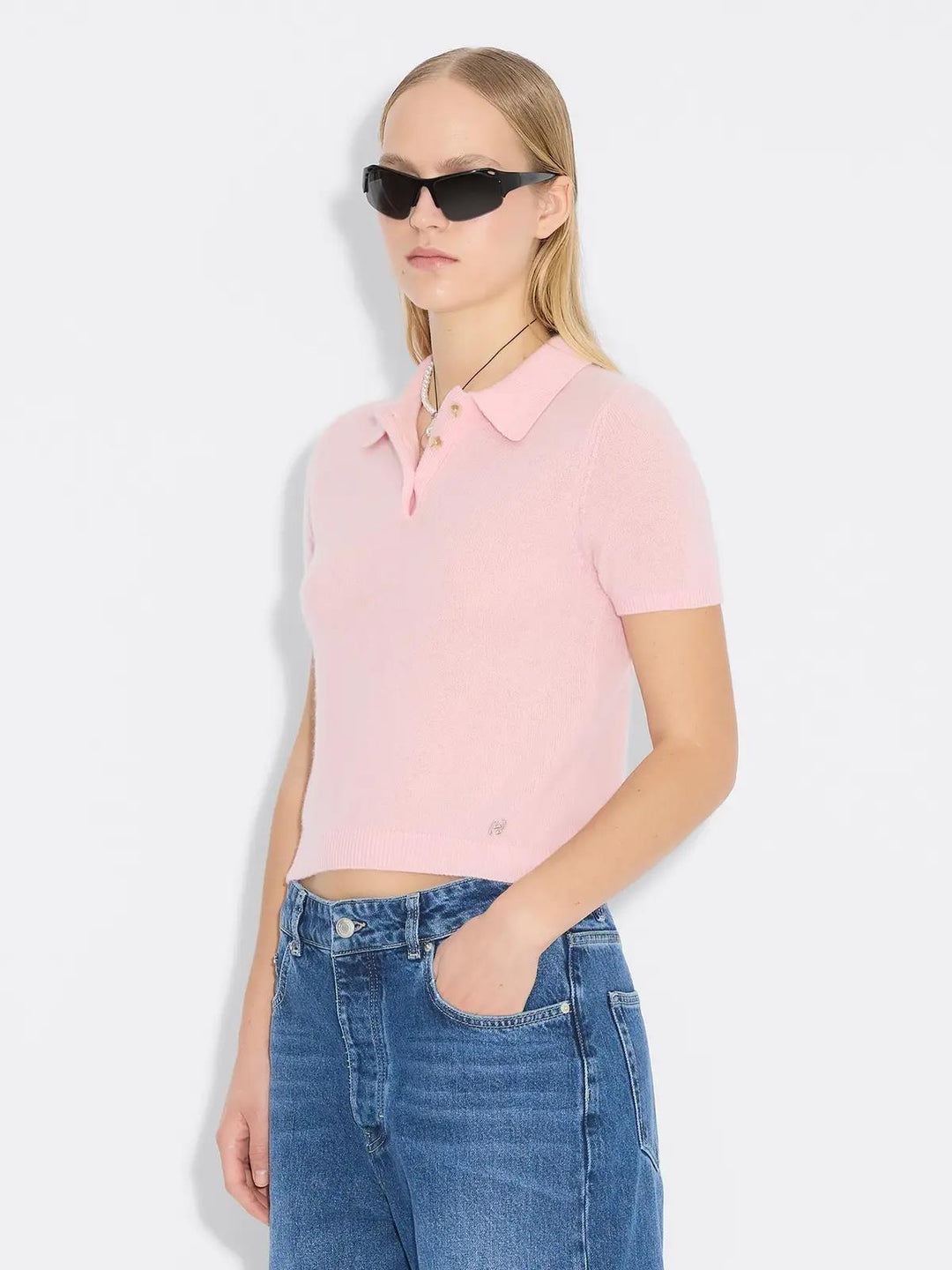 Holzweiler Cashmere Short sleeve polo
