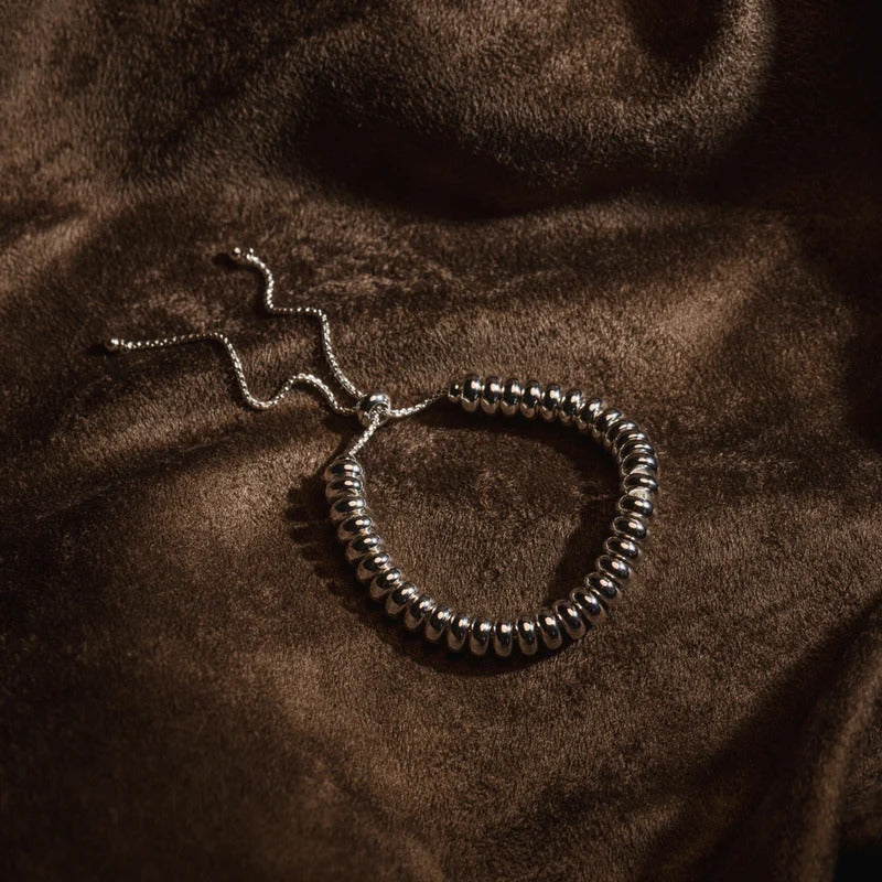 ORELIA Metal nugget slider bracelet