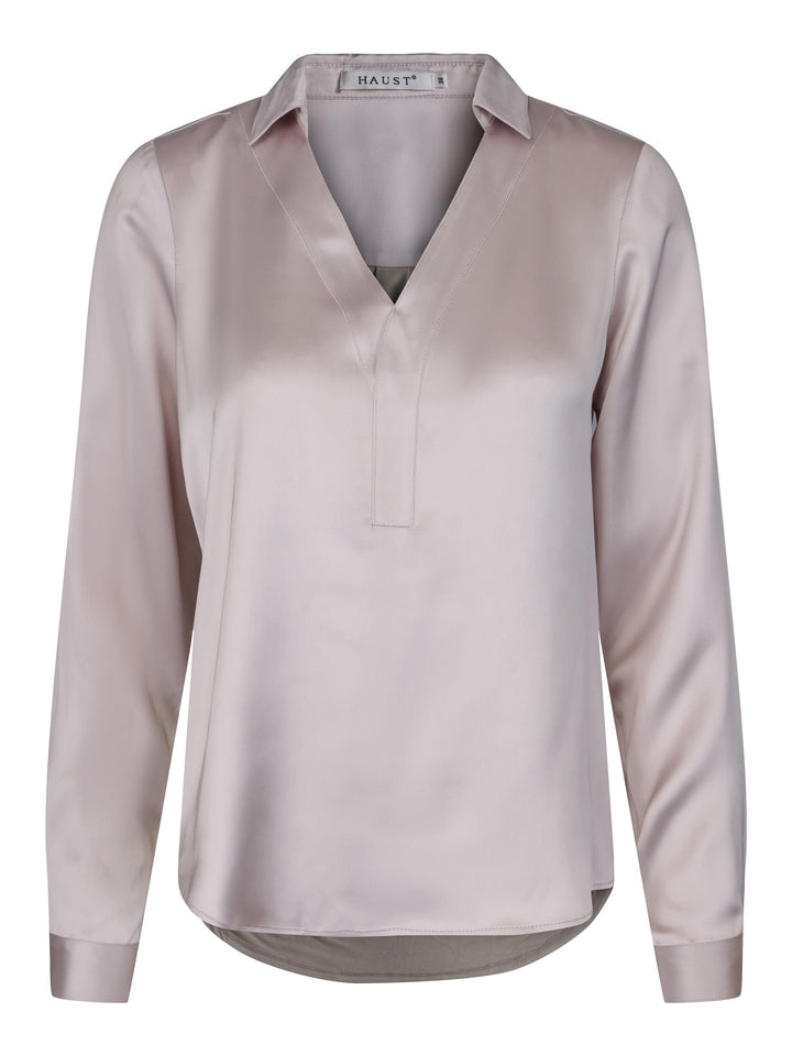 Haust Satin V-neck blouse