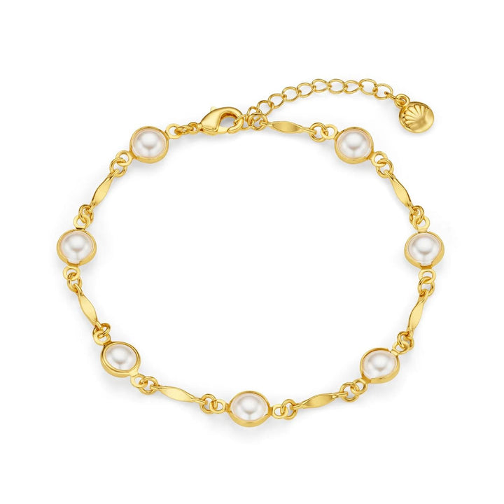 ORELIA Pearl &amp; bar link chain