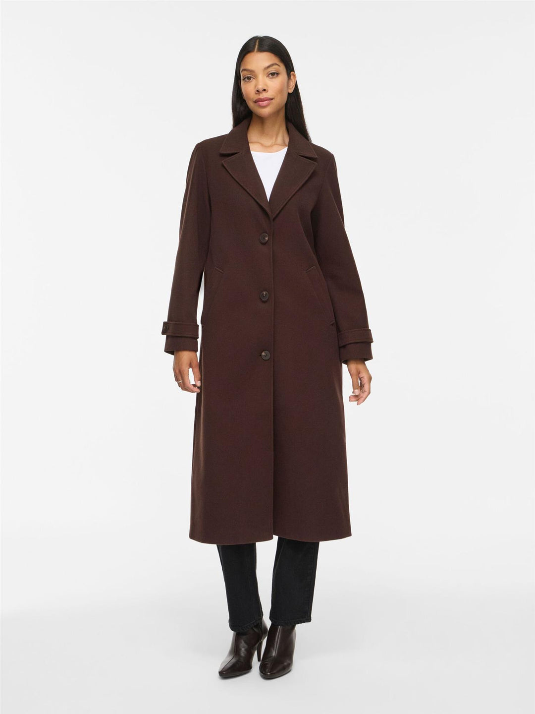 Vila Femke button long coat