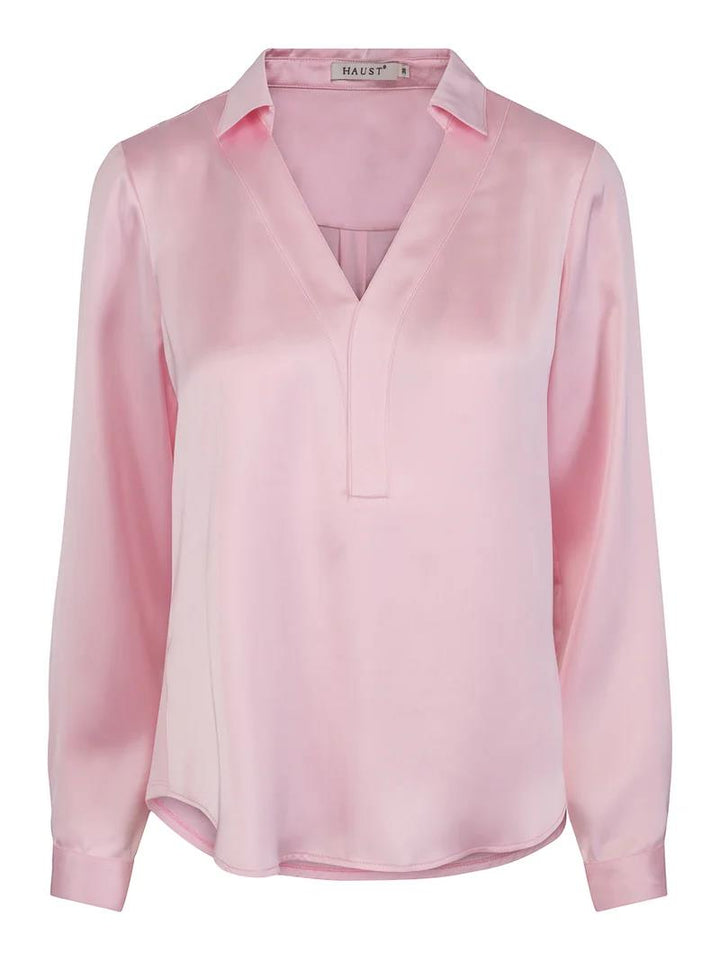 Haust Satin V-neck blouse