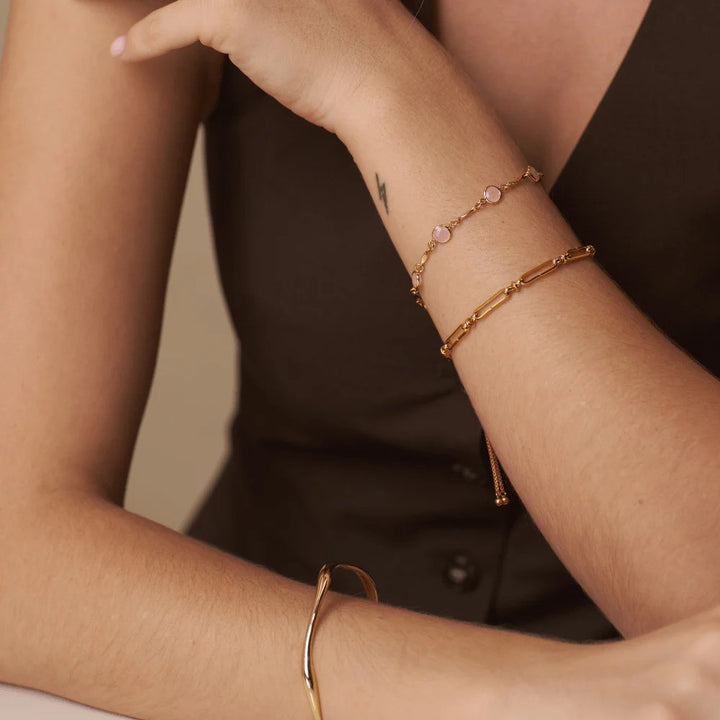 ORELIA Rwo &amp; bar link chain bracelet