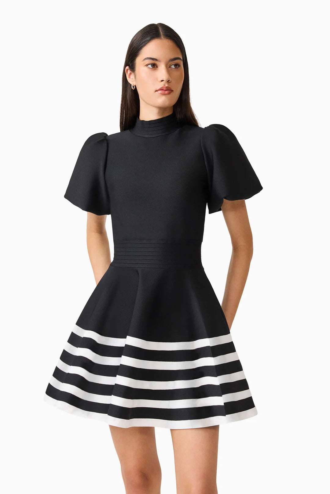 Elliatt Ninette Puff Sleeves Fit and Flare