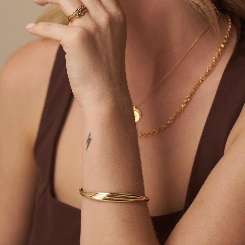 ORELIA Interlocking open Bangle