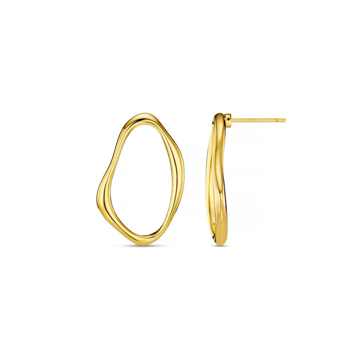 ORELIA Open organic oval stud