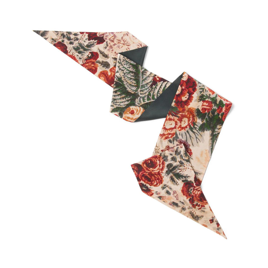 Tapis Noir Slim warm Flower Scarf