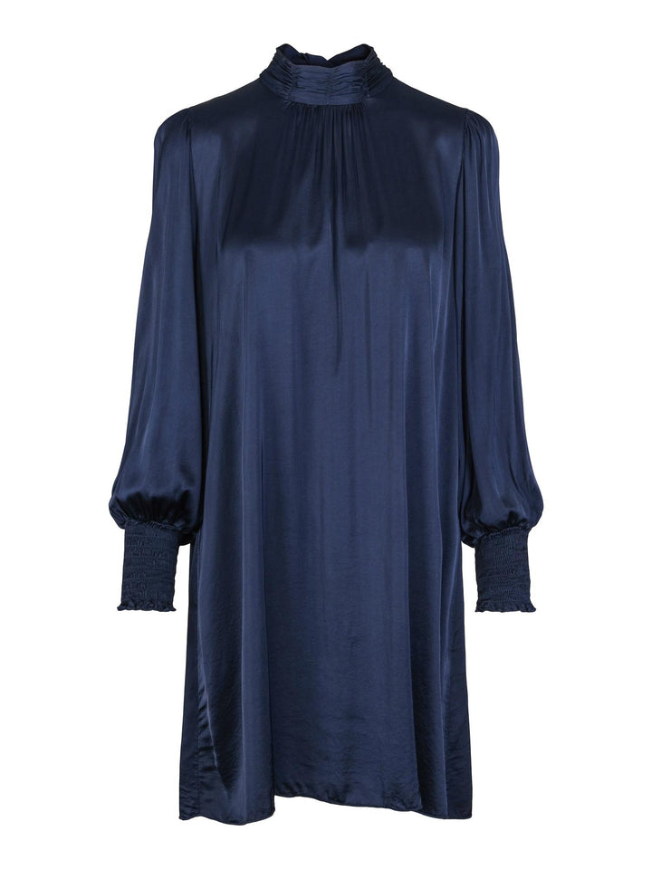 Haust Collar satin stretch dress