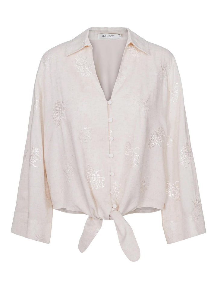 Haust Seq  detailed tie shirt