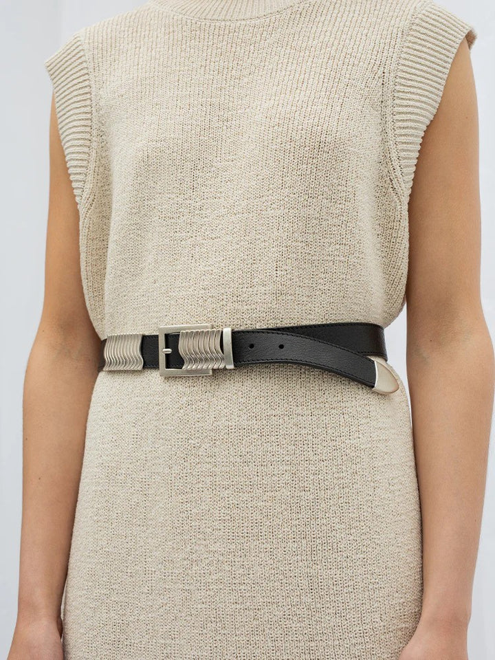 Cala Jade Rattle Belt  silver