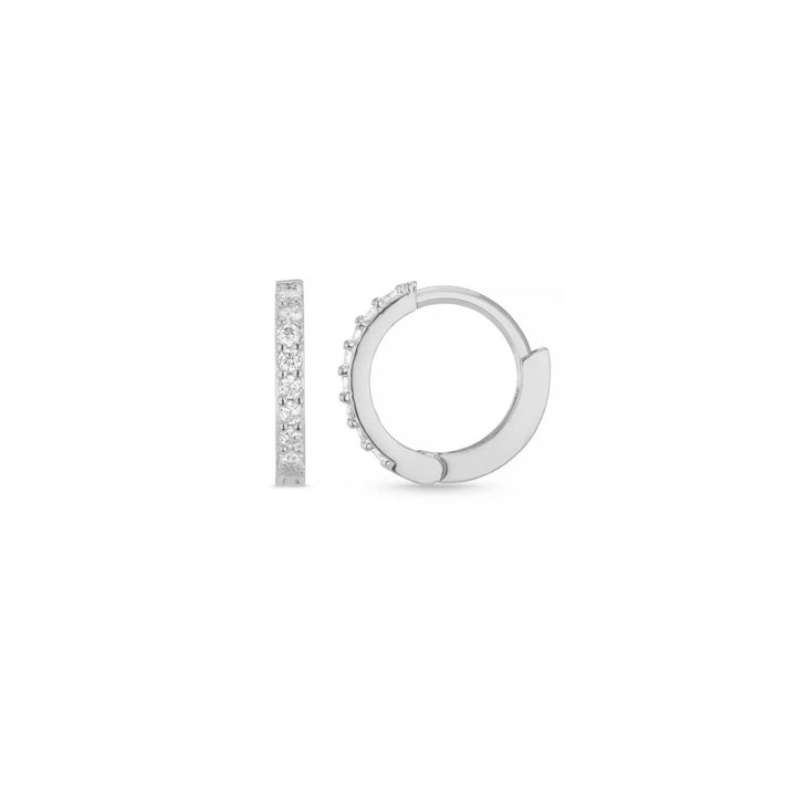 ORELIA MINI PAVE HOOPS