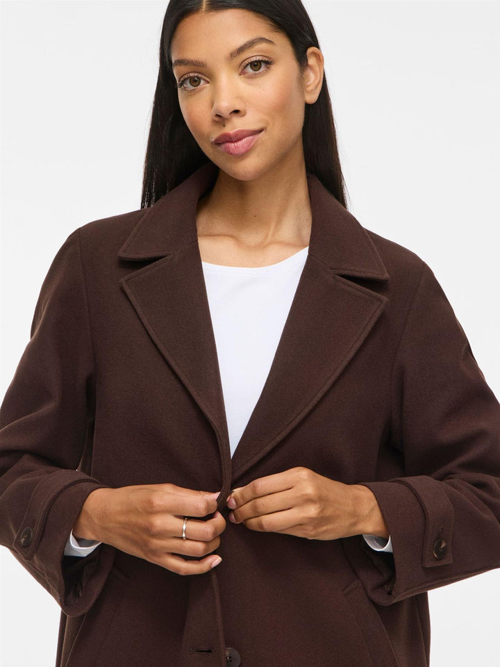 Vila Femke button long coat
