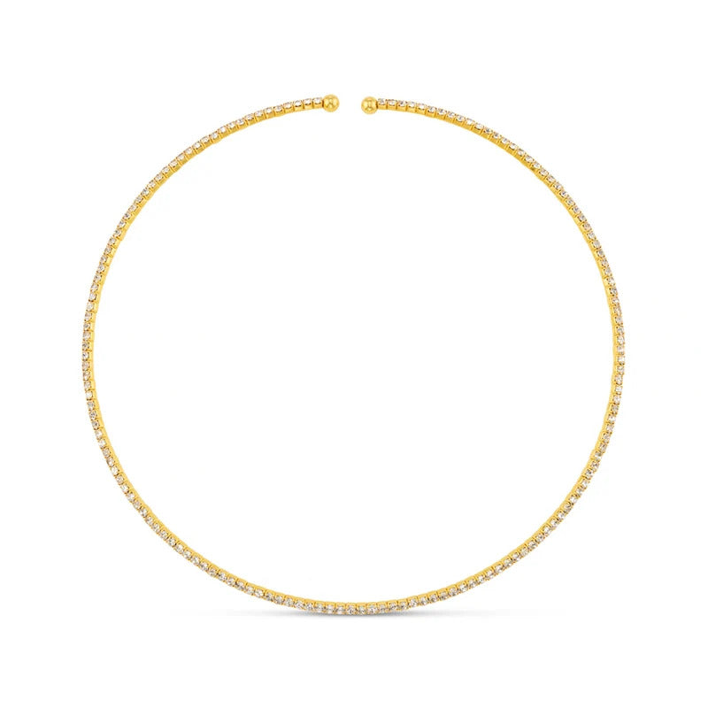 ORELIA Torque collar tennis necklace