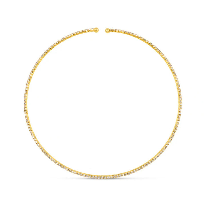 ORELIA Torque collar tennis necklace