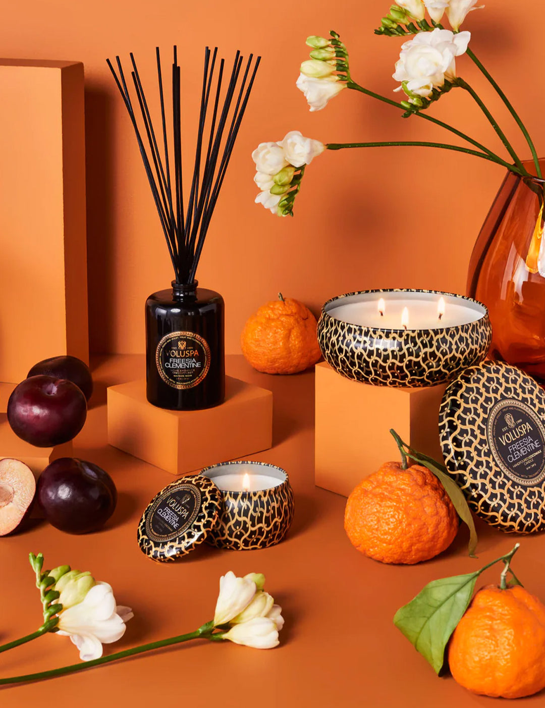 VOLUSPA Freesia Clementine mini tinn