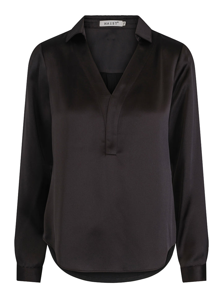 Haust Satin V-neck blouse