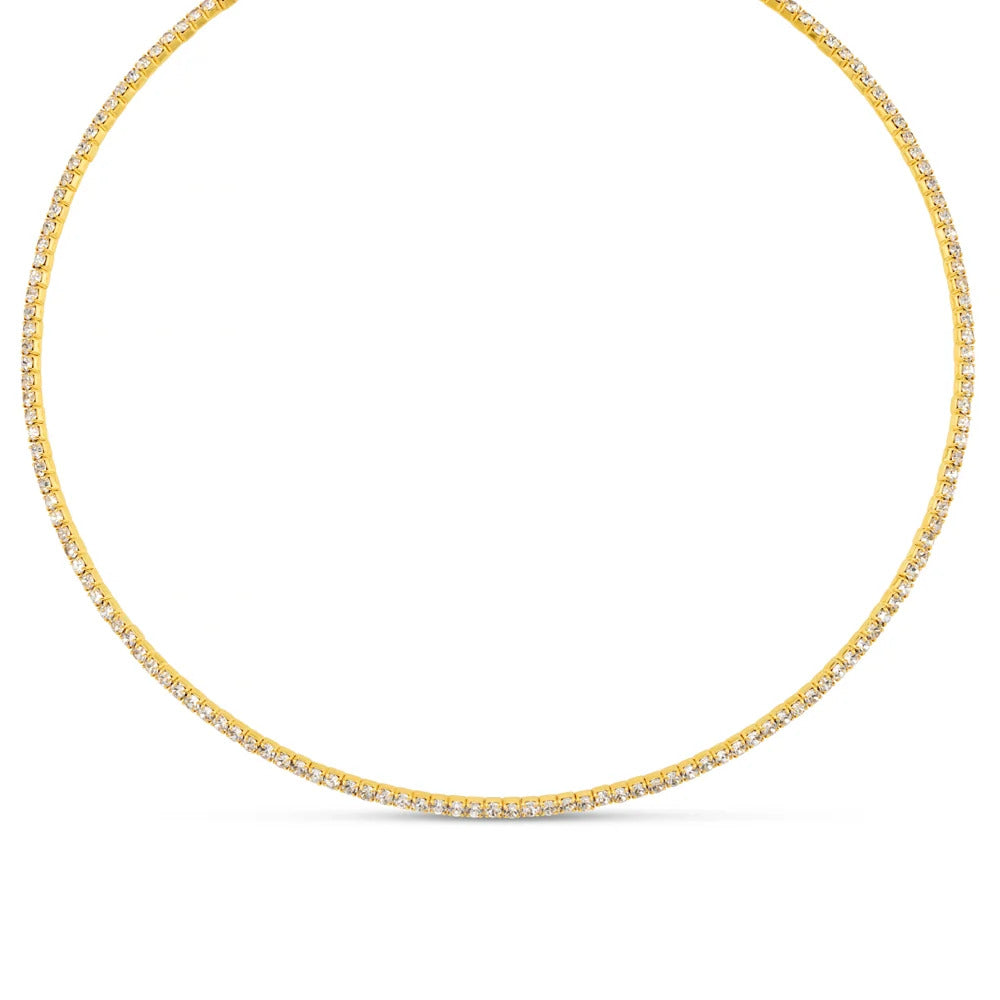 ORELIA Torque collar tennis necklace