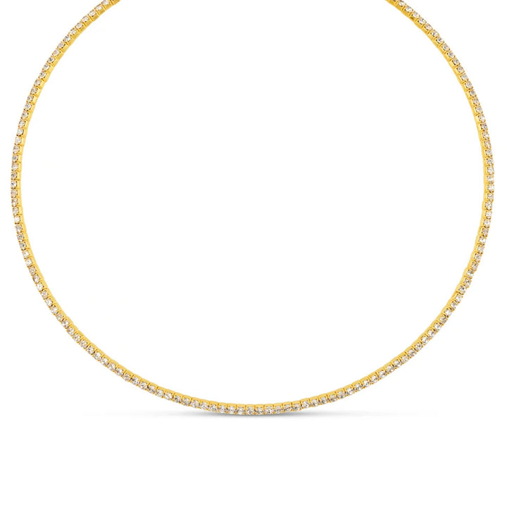 ORELIA Torque collar tennis necklace