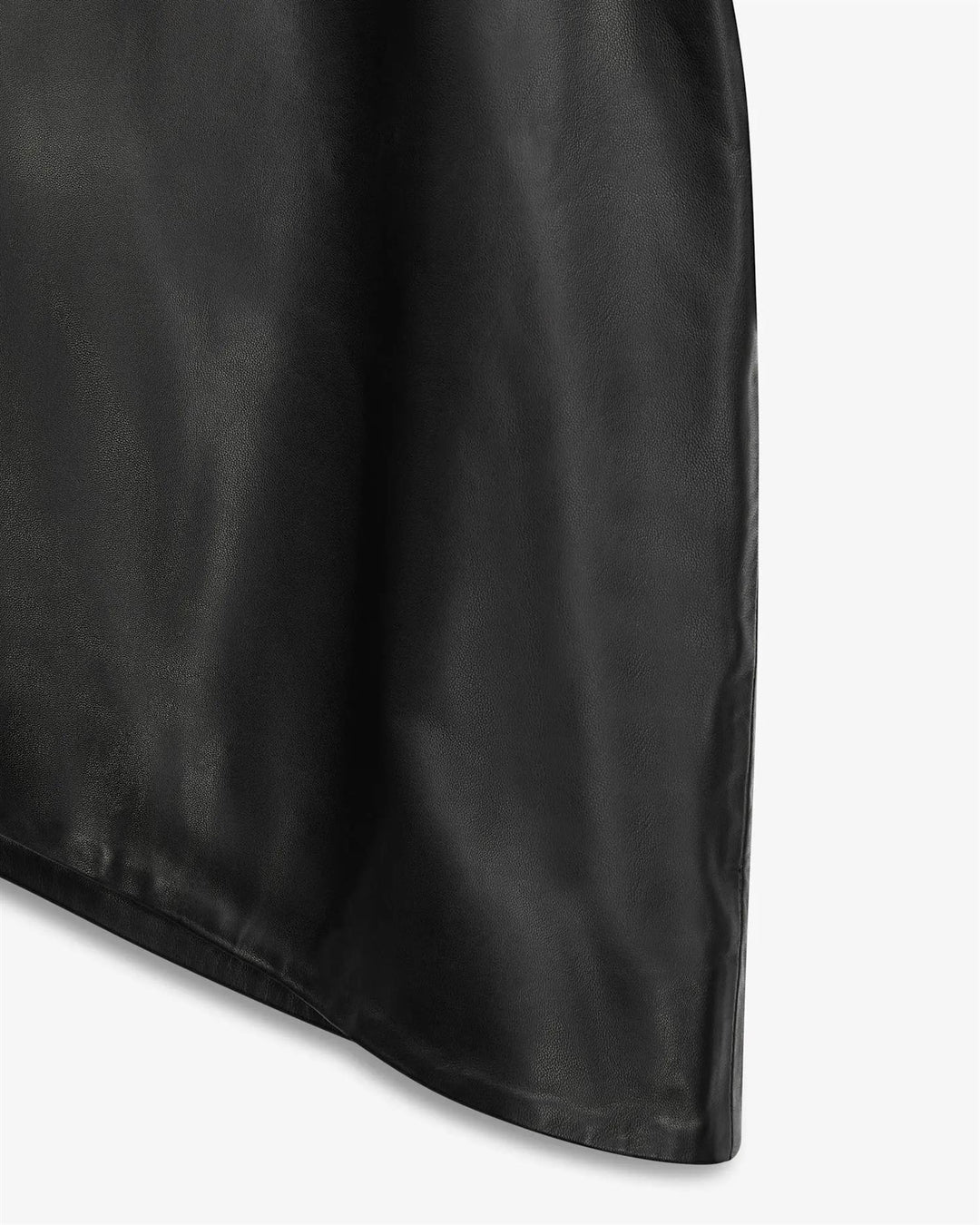Iben Asymmetric leather skirt