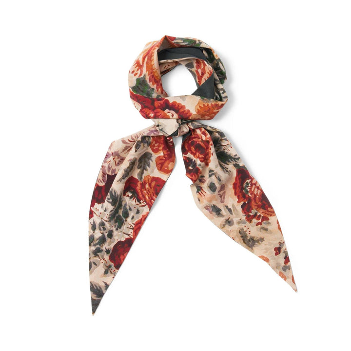 Tapis Noir Slim warm Flower Scarf