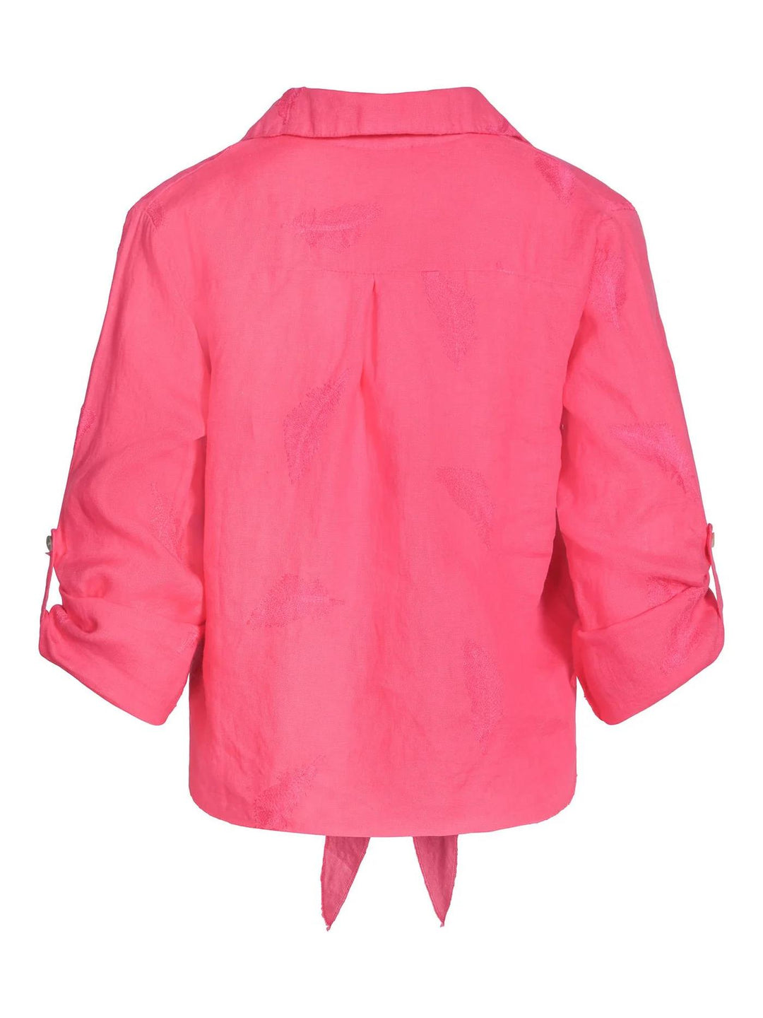 Haust Tie feather embr shirt