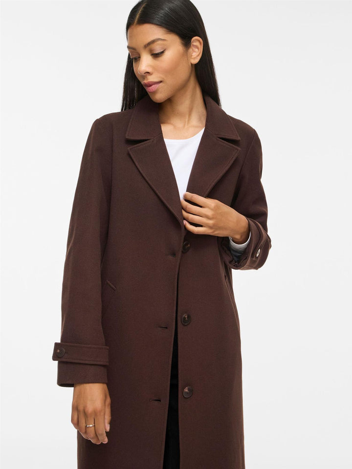 Vila Femke button long coat
