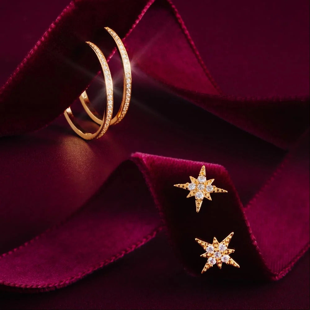 ORELIA Starburst Stud Two Pack