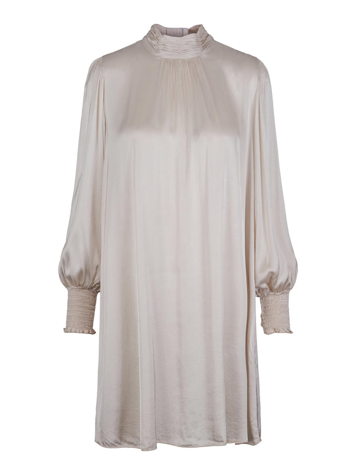 Haust Collar satin stretch dress