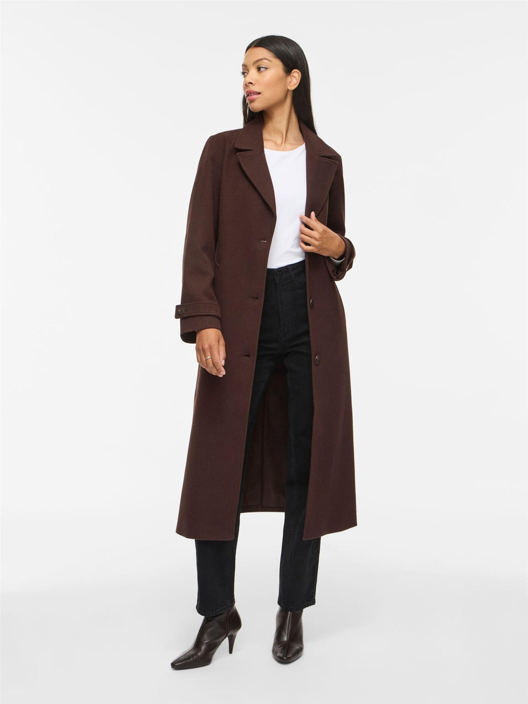 Vila Femke button long coat