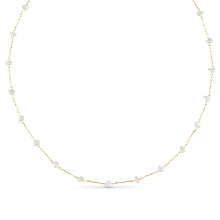 ORELIA Stationed pearl necklace
