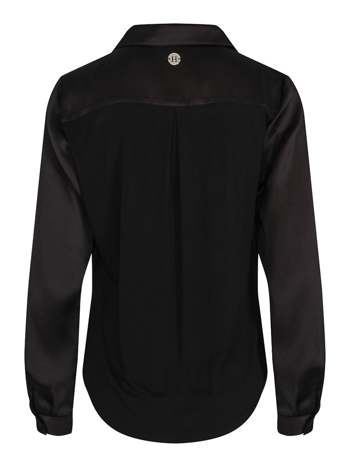 Haust Satin V-neck blouse