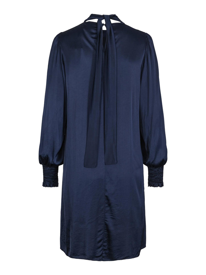 Haust Collar satin stretch dress