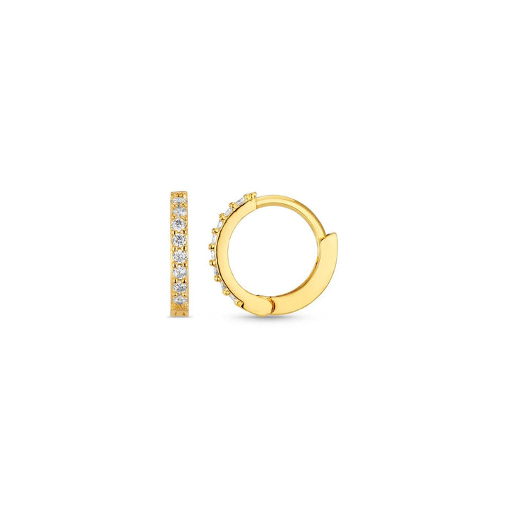 ORELIA MINI PAVE HOOPS
