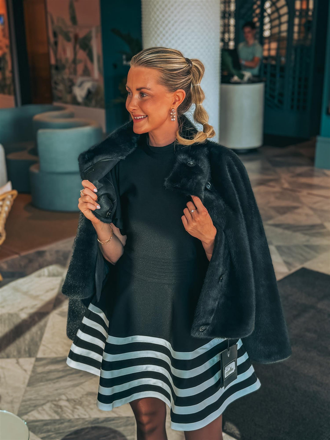 Elliatt Ninette Puff Sleeves Fit and Flare